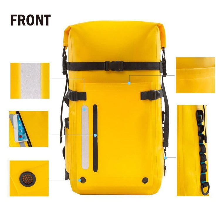 30L Outdoor Waterproof Bag Beach Diving Equipment Wet And Dry Separation Bag PVC Waterproof Backpack