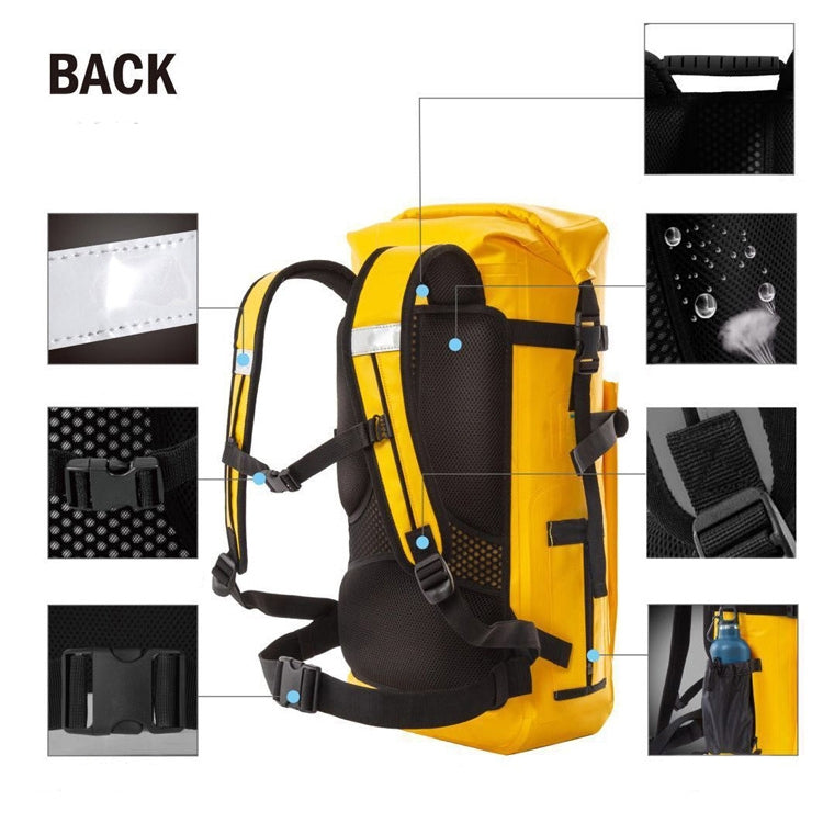30L Outdoor Waterproof Bag Beach Diving Equipment Wet And Dry Separation Bag PVC Waterproof Backpack