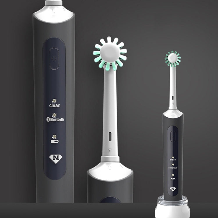 Wireless Rechargeable Waterproof Electric Toothbrush Rotary Brush Head