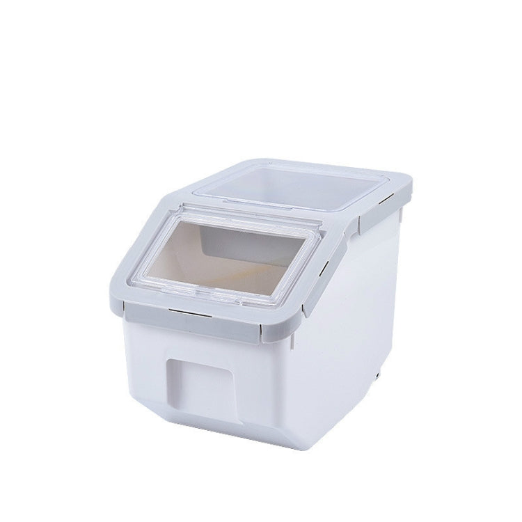Dog And Cat Food Storage Barrel Sealed Moisture-proof Pet Snack Storage Box Pet Supplies, Specification: Large(Gray)