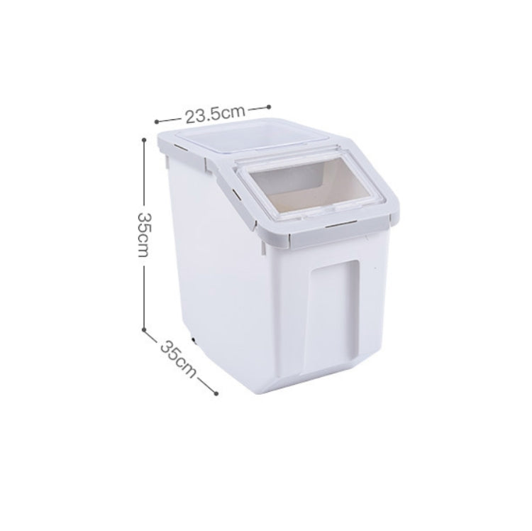 Dog And Cat Food Storage Barrel Sealed Moisture-proof Pet Snack Storage Box Pet Supplies, Specification: Large(Gray)