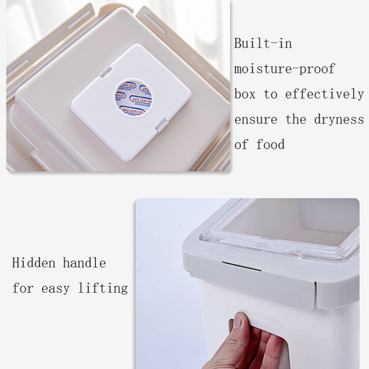 Dog And Cat Food Storage Barrel Sealed Moisture-proof Pet Snack Storage Box Pet Supplies, Specification: Large(Gray)