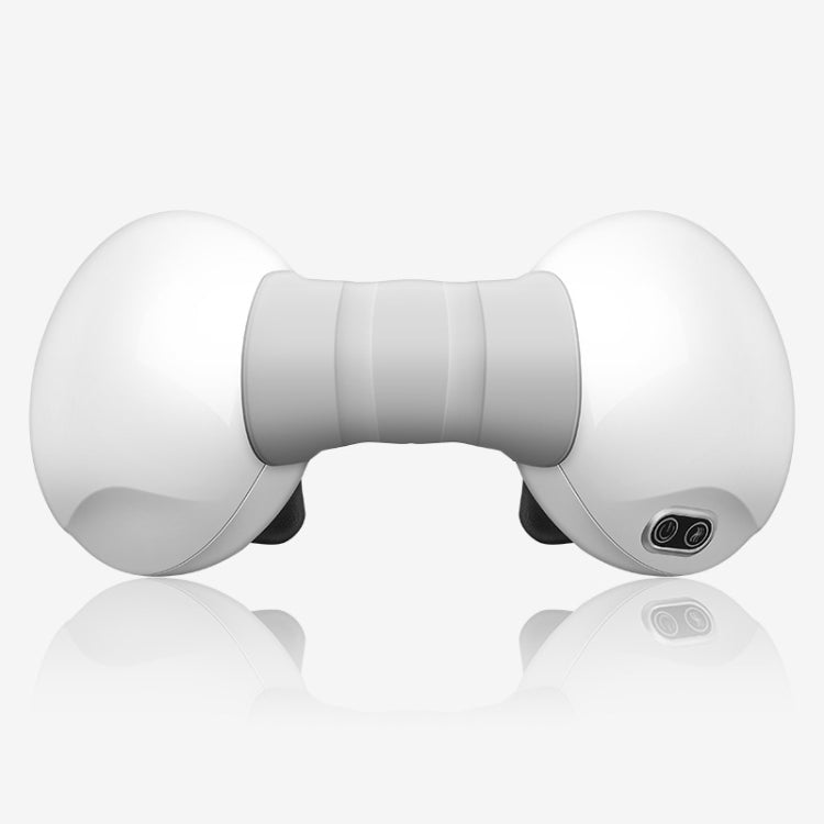Multifunctional Cervical Spine Massager Wireless Charging Portable Shoulder and Neck Thrashing Massage Shawl(White)