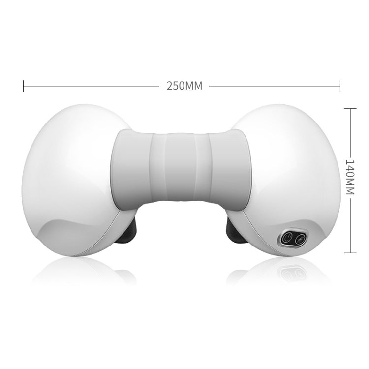 Multifunctional Cervical Spine Massager Wireless Charging Portable Shoulder and Neck Thrashing Massage Shawl(White)