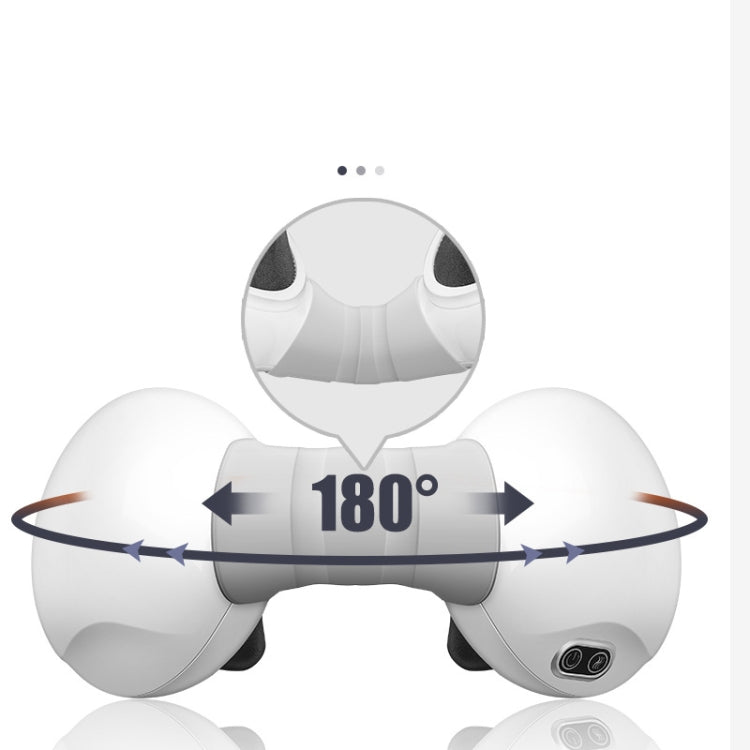 Multifunctional Cervical Spine Massager Wireless Charging Portable Shoulder and Neck Thrashing Massage Shawl(White)