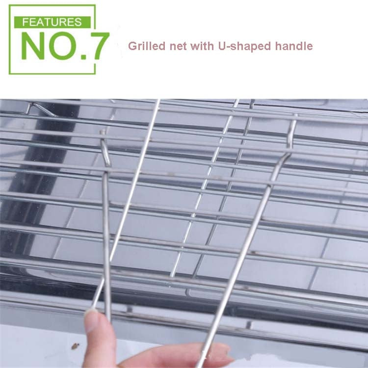 HZ-003 BBQ Grill Outdoor Portable Stainless Steel Stove Household Charcoal Barbecue Rack, Grill/pan specifications: M