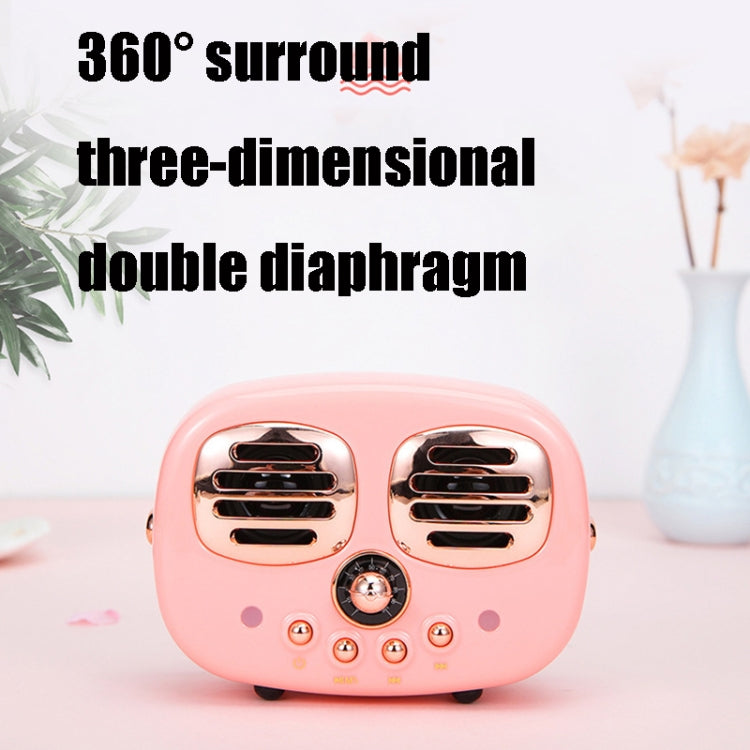 HM12 Retro Bluetooth Speaker Mini Smiley Face Shape Car Subwoofer Creative Cartoon Card Speaker