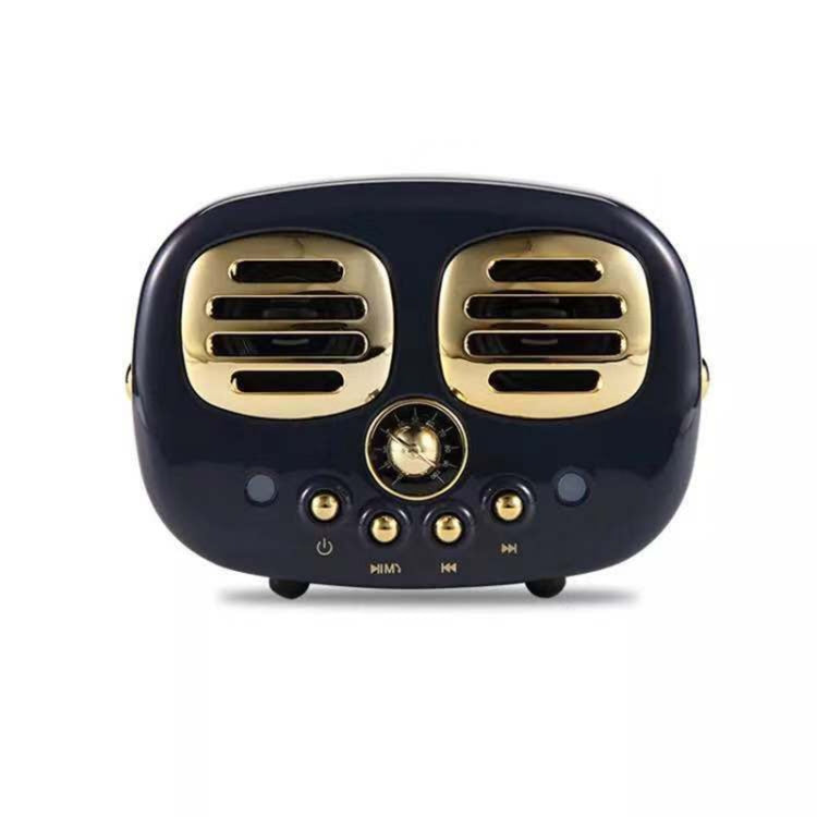HM12 Retro Bluetooth Speaker Mini Smiley Face Shape Car Subwoofer Creative Cartoon Card Speaker
