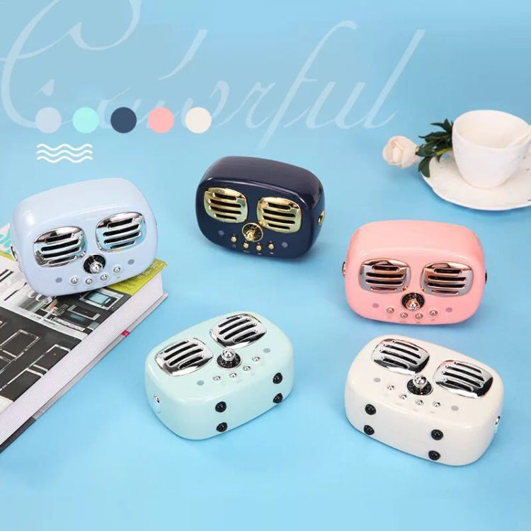 HM12 Retro Bluetooth Speaker Mini Smiley Face Shape Car Subwoofer Creative Cartoon Card Speaker