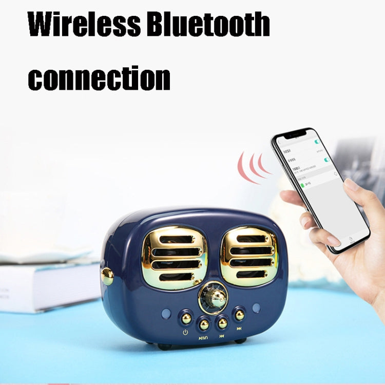HM12 Retro Bluetooth Speaker Mini Smiley Face Shape Car Subwoofer Creative Cartoon Card Speaker