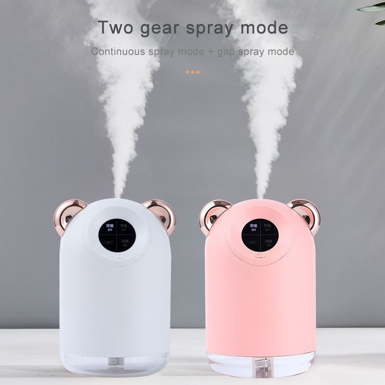 Cute Pet Dog Humidifier Home Desktop Portable Air Humidifier Ultra-quiet USB Water Replenishment Meter(Pink)