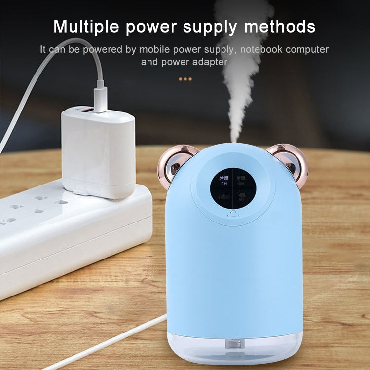Cute Pet Dog Humidifier Home Desktop Portable Air Humidifier Ultra-quiet USB Water Replenishment Meter(Pink)