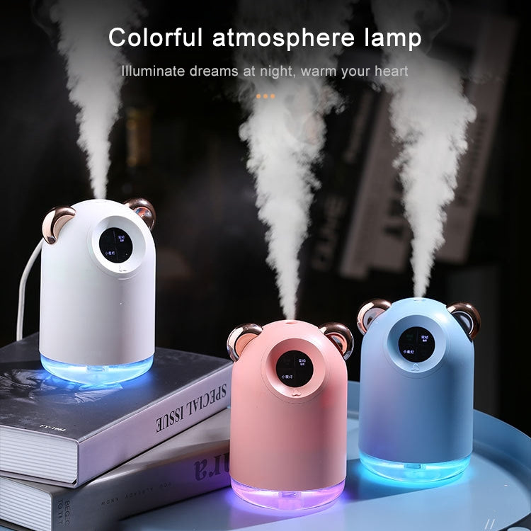 Cute Pet Dog Humidifier Home Desktop Portable Air Humidifier Ultra-quiet USB Water Replenishment Meter(Pink)