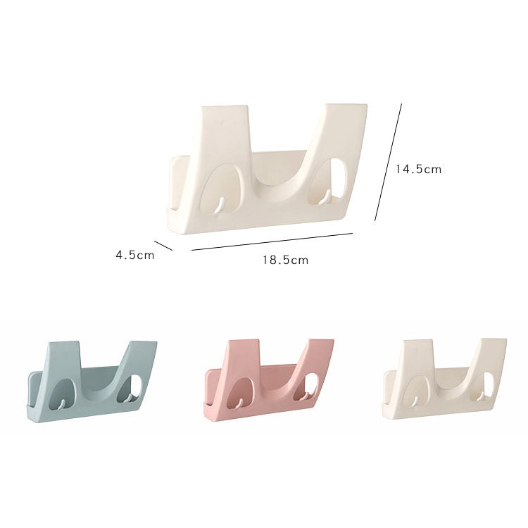 5 PCS Pot Rack Wall Hanging Free Perforated Kitchen Rack Tableware Cutting Board Storage Rack Random Color Delivery