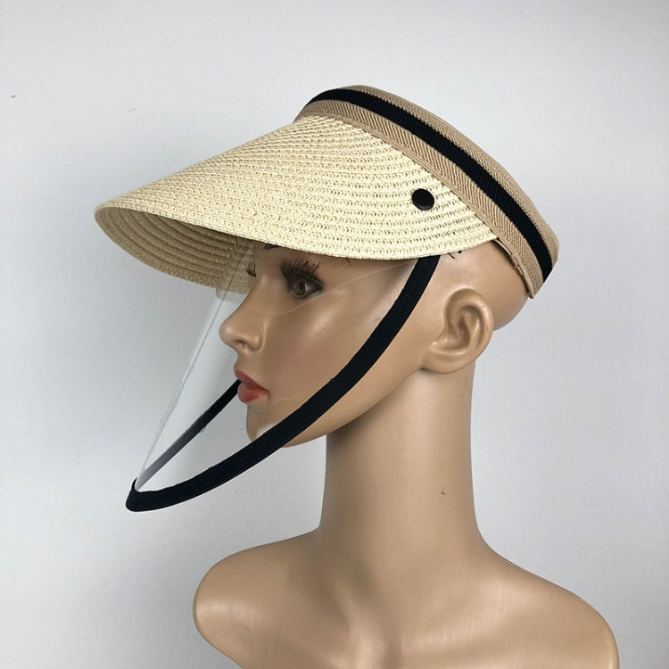 Anti-Saliva Splash Anti-Spitting Anti-Fog Anti-Oil Protective Cap Mask Removable Face Shield Empty Top Sun Hat, Size:Adult