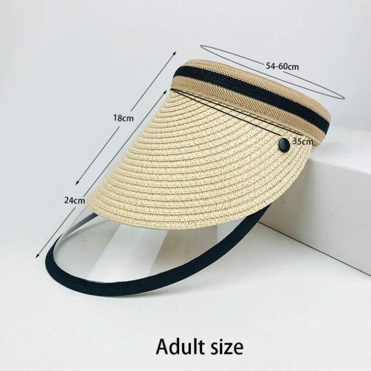 Anti-Saliva Splash Anti-Spitting Anti-Fog Anti-Oil Protective Cap Mask Removable Face Shield Empty Top Sun Hat, Size:Adult