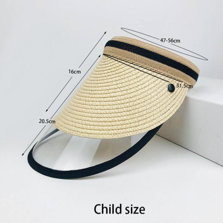 Anti-Saliva Splash Anti-Spitting Anti-Fog Anti-Oil Protective Cap Mask Removable Face Shield Empty Top Sun Hat, Size:Children