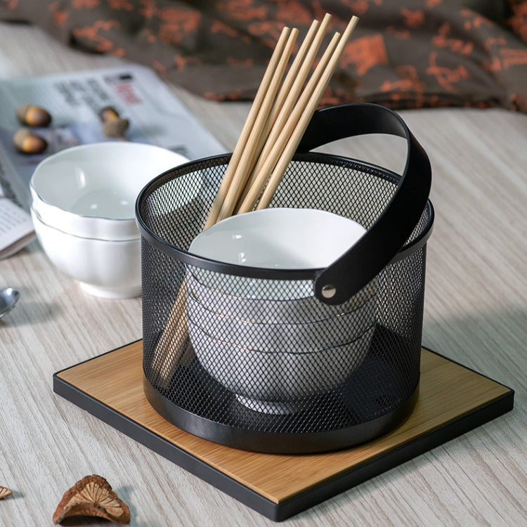 Portable Wrought Iron Kitchen Sundries Storage Basket Fruit And Vegetable Drain Basket, Specification: Small