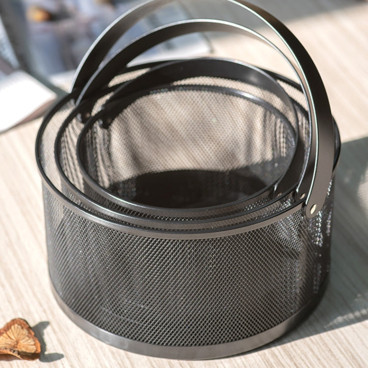 Portable Wrought Iron Kitchen Sundries Storage Basket Fruit And Vegetable Drain Basket, Specification: Small