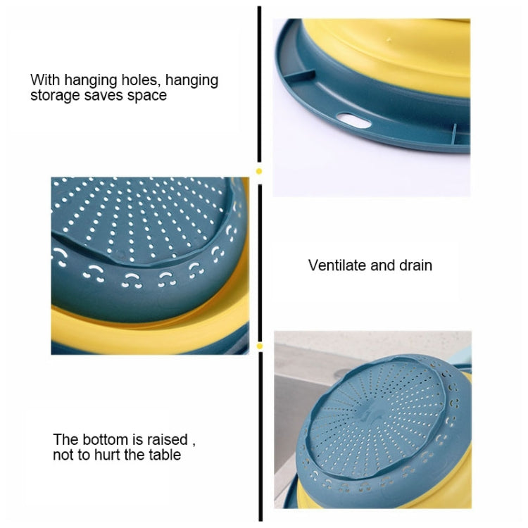 4 PCS Household Kitchen Silicone Collapsible Round Telescopic Drain Basket Random Color Delivery