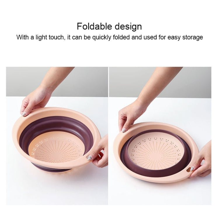 4 PCS Household Kitchen Silicone Collapsible Round Telescopic Drain Basket Random Color Delivery