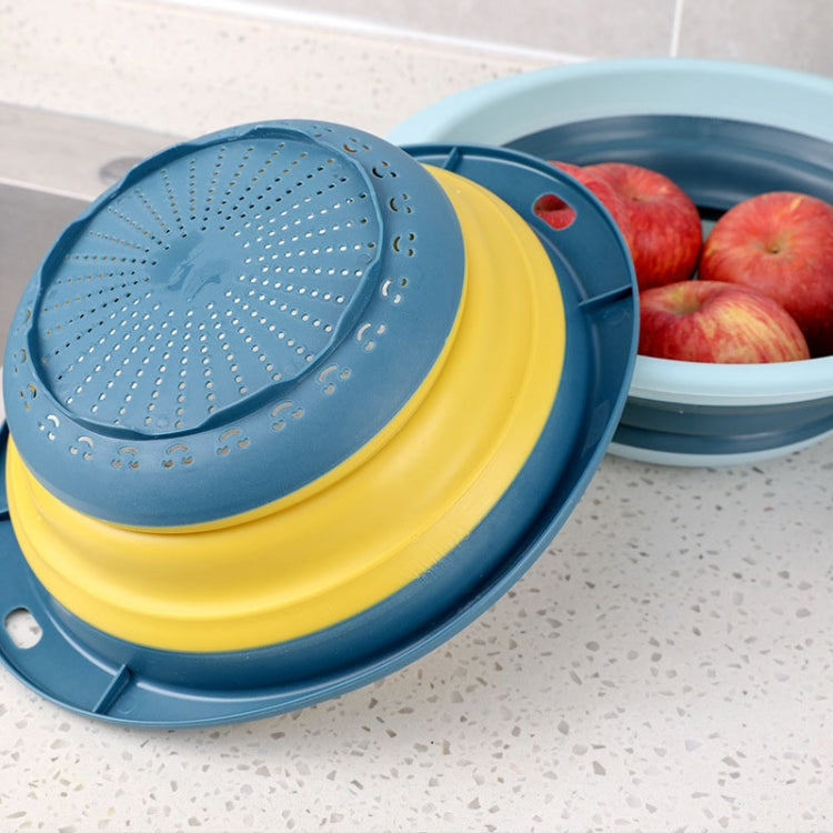 4 PCS Household Kitchen Silicone Collapsible Round Telescopic Drain Basket Random Color Delivery