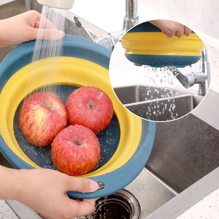 4 PCS Household Kitchen Silicone Collapsible Round Telescopic Drain Basket Random Color Delivery