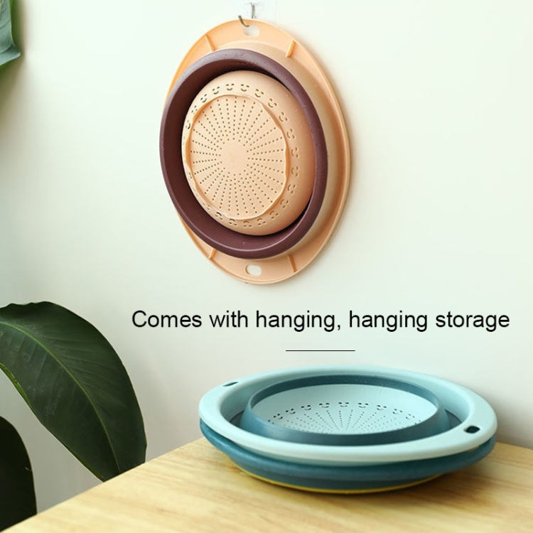 4 PCS Household Kitchen Silicone Collapsible Round Telescopic Drain Basket Random Color Delivery