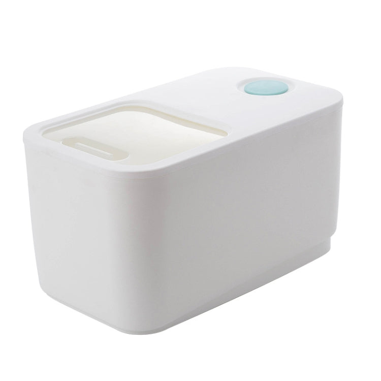 Household Plastic Insect-proof Moisture-proof Sealed Rice Bucket  Flour Storage Tank(White)