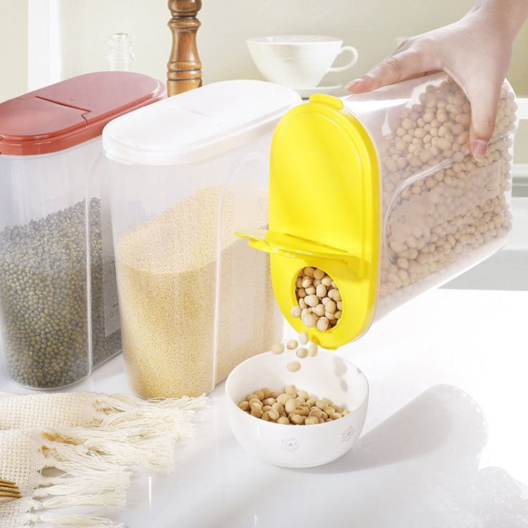 4 PCS Kitchen Storage Tank Food Transparent Storage Box Insectproof Rice Bucket Random Color Delivery