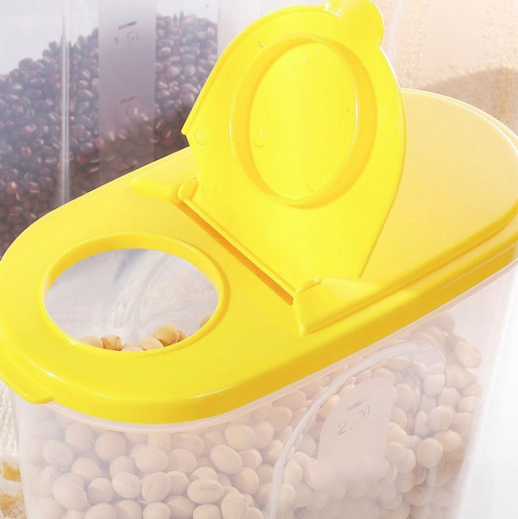4 PCS Kitchen Storage Tank Food Transparent Storage Box Insectproof Rice Bucket Random Color Delivery