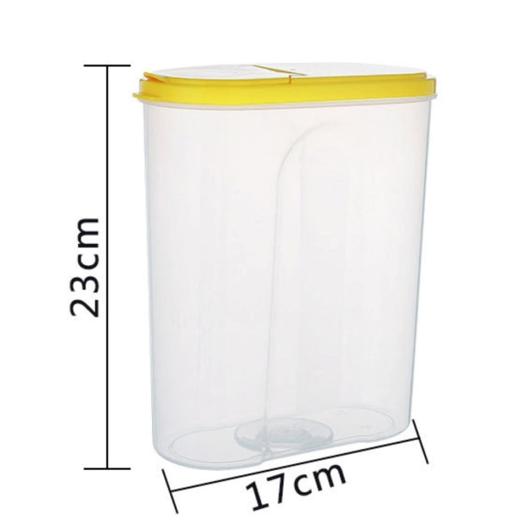 4 PCS Kitchen Storage Tank Food Transparent Storage Box Insectproof Rice Bucket Random Color Delivery