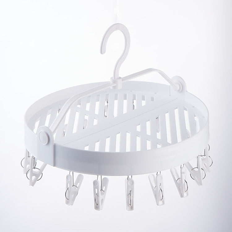 Sock Clip Round Drying Rack Folding Plastic Long Clothespin