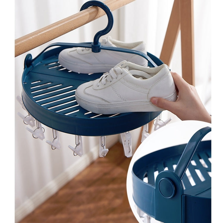 Sock Clip Round Drying Rack Folding Plastic Long Clothespin