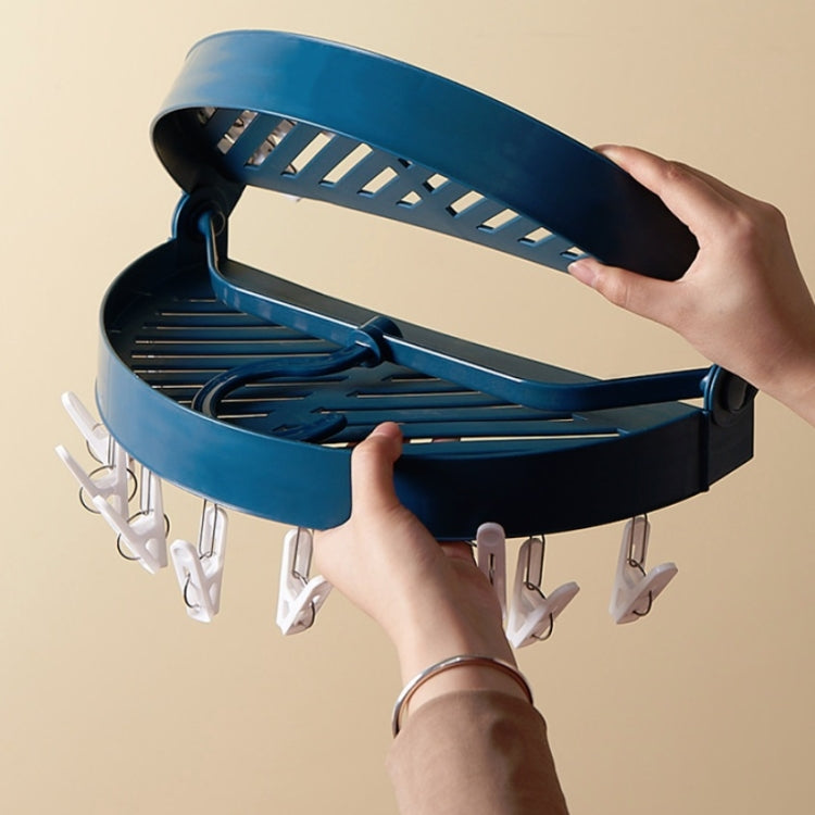 Sock Clip Round Drying Rack Folding Plastic Long Clothespin