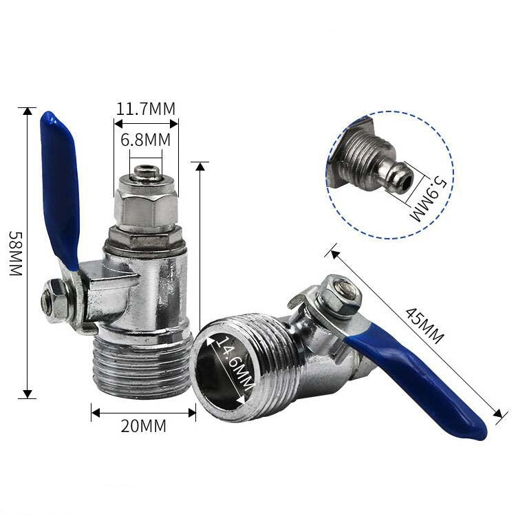 4 PCS 4 Points Outer Wire Turns 2 Points Valve Drinking Fountain Switch Faucet Accessories
