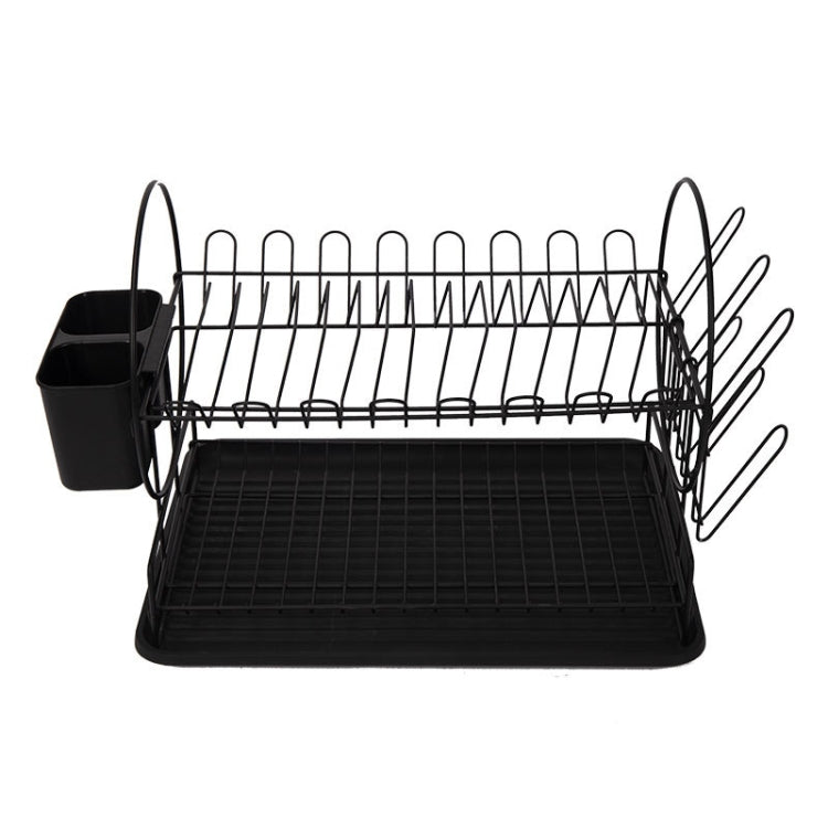 Drainage Iron Dish Rack Cup Storage Rack Double-layer Kitchen Rack