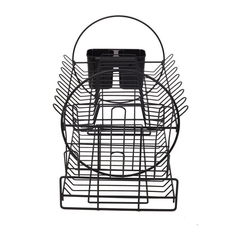 Drainage Iron Dish Rack Cup Storage Rack Double-layer Kitchen Rack