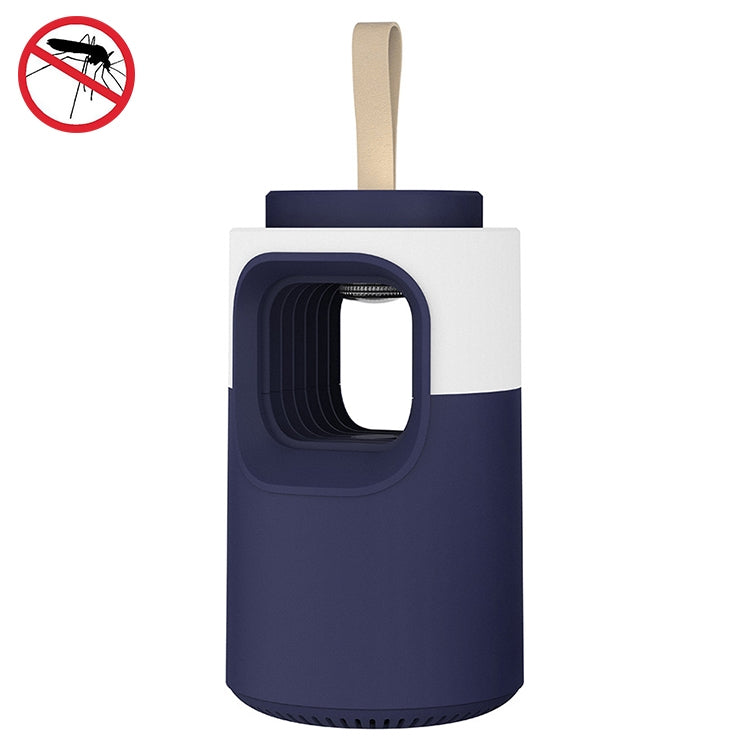 Home USB Charging Silent Non-radiation Physical Mosquito Killer LED Night Light(Navy Blue)