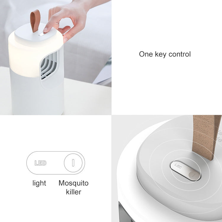 Home USB Charging Silent Non-radiation Physical Mosquito Killer LED Night Light(Navy Blue)