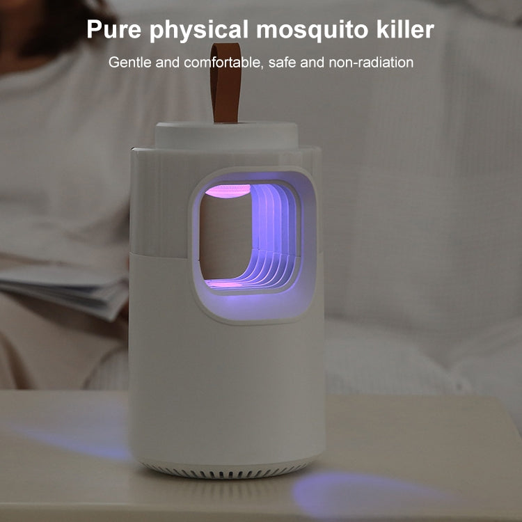 Home USB Charging Silent Non-radiation Physical Mosquito Killer LED Night Light(Navy Blue)