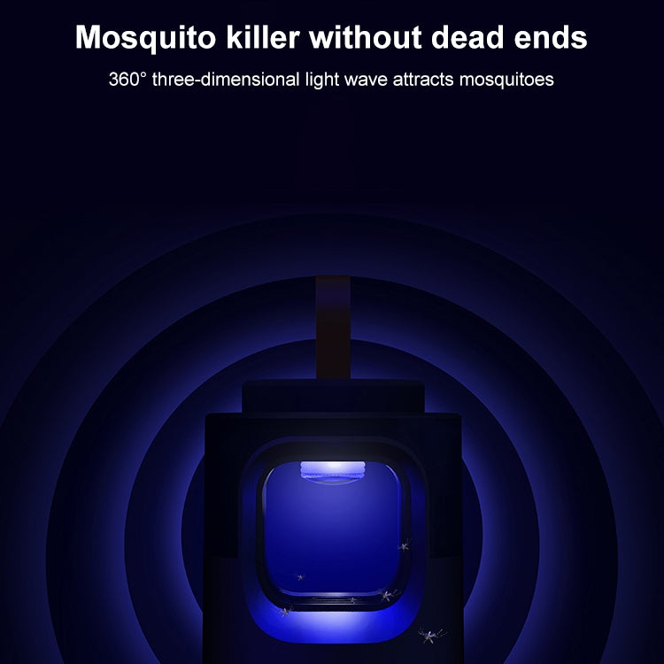 Home USB Charging Silent Non-radiation Physical Mosquito Killer LED Night Light(Navy Blue)