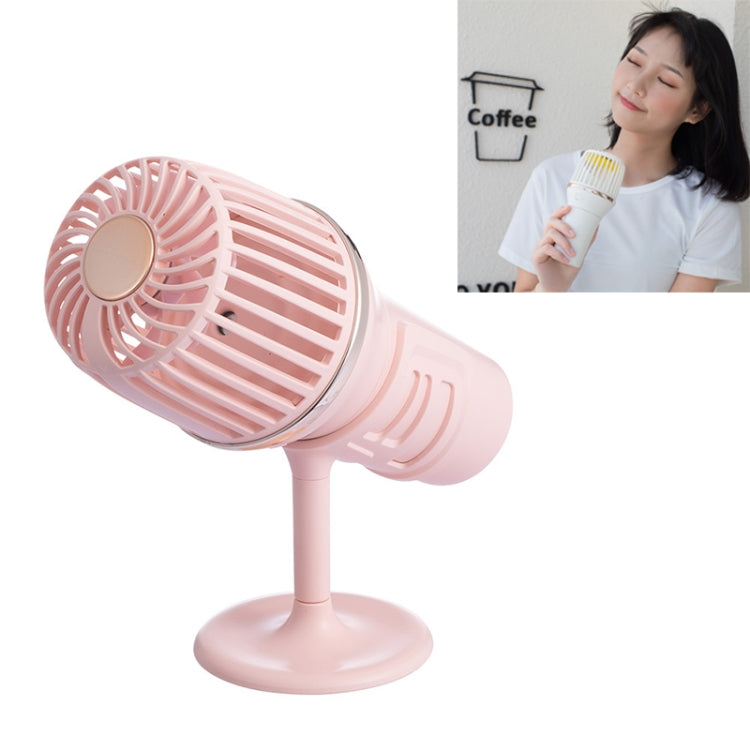 Simple Microphone USB Handheld Spray Moisturizing Fan
