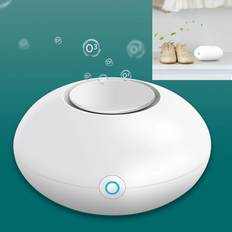 Portable Ozone Sterilization Machine Household Clothes Shoes Cabinet Refrigerator Remove Formaldehyde Odor Air Purifier(White)
