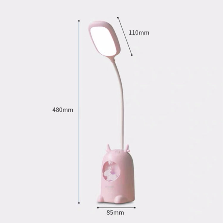 Colorful Gradient Eye Protection Night Light Students Put Pen Holder Desk Reading LED Deer Desk Lamp
