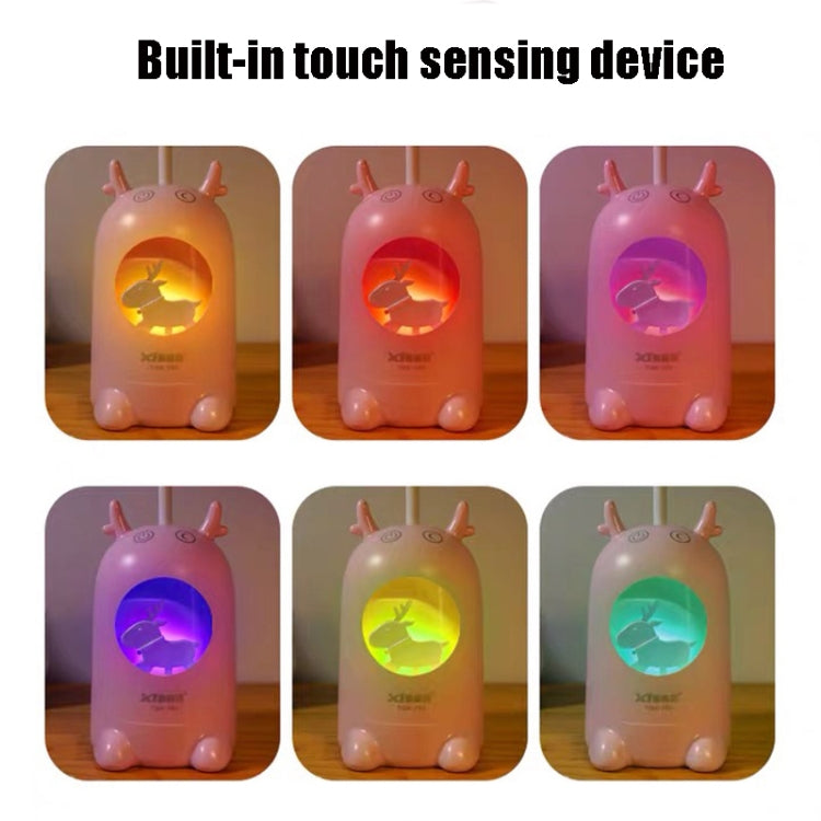 Colorful Gradient Eye Protection Night Light Students Put Pen Holder Desk Reading LED Deer Desk Lamp