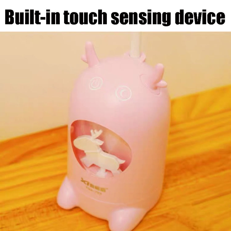 Colorful Gradient Eye Protection Night Light Students Put Pen Holder Desk Reading LED Deer Desk Lamp