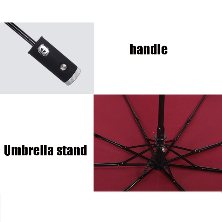 Umbrella Smart Black Technology Multifunctional Creative Automatic Folding Umbrella with LED Light Reflector