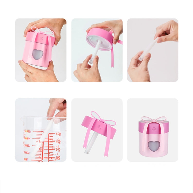 Creative Gift Box Style Air Humidifier USB Three-in-one Multifunctional Air Humidifier with Night Light