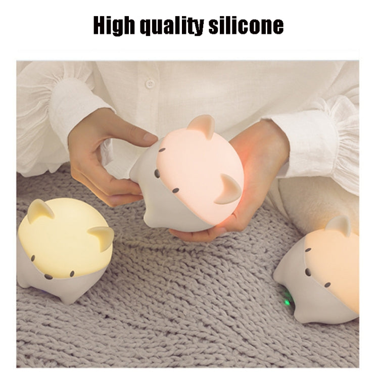 Naughty Mouse Fun LED Night Light USB Silicone Timing Sensor Light